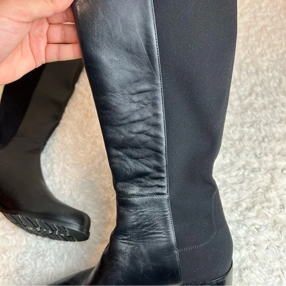 NEW Stuart Weitzman Jayla Knee Black Leather Knee High Boot in Size 8 - Picture 13 of 14